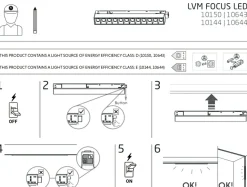 Sklep Kaja Płaski reflektor do szyny magnetycznej 1F 10150 LVM FOCUS LED | Kaja* Szynoprzewody Podtynkowe|Szynoprzewody Natynkowe
