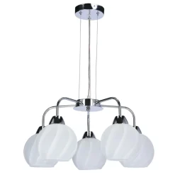Sklep Kaja Pięcioramienna, chromowana lampa wisząca 35-23841 LARIX | Kaja Cheap