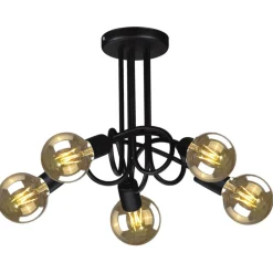 Sklep Kaja Pięcioramienna, loftowa lampa sufitowa K-3621 DEZE | Kaja Oświetlenie czarny Sale