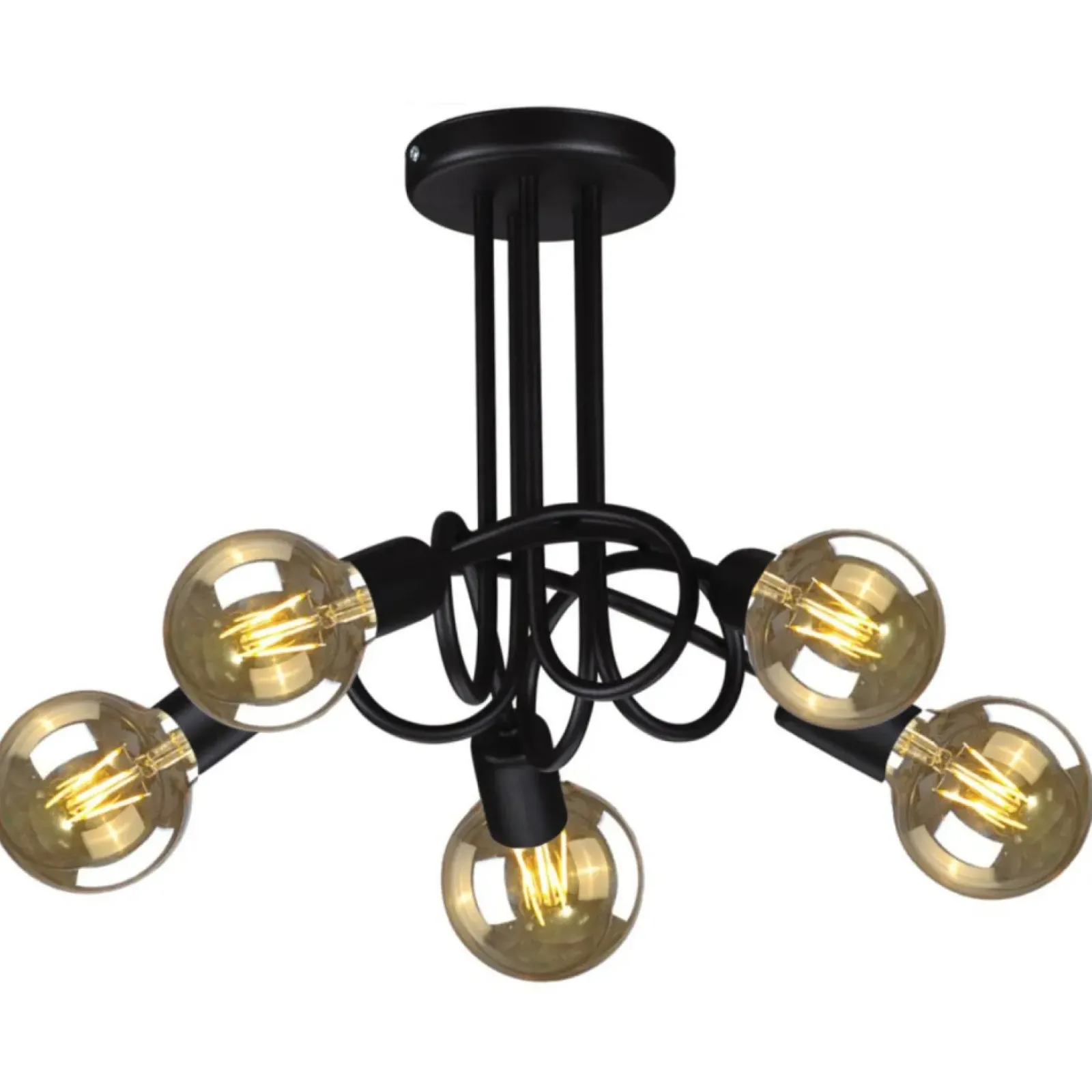 Sklep Kaja Pięcioramienna, loftowa lampa sufitowa K-3621 DEZE | Kaja Oświetlenie czarny Sale