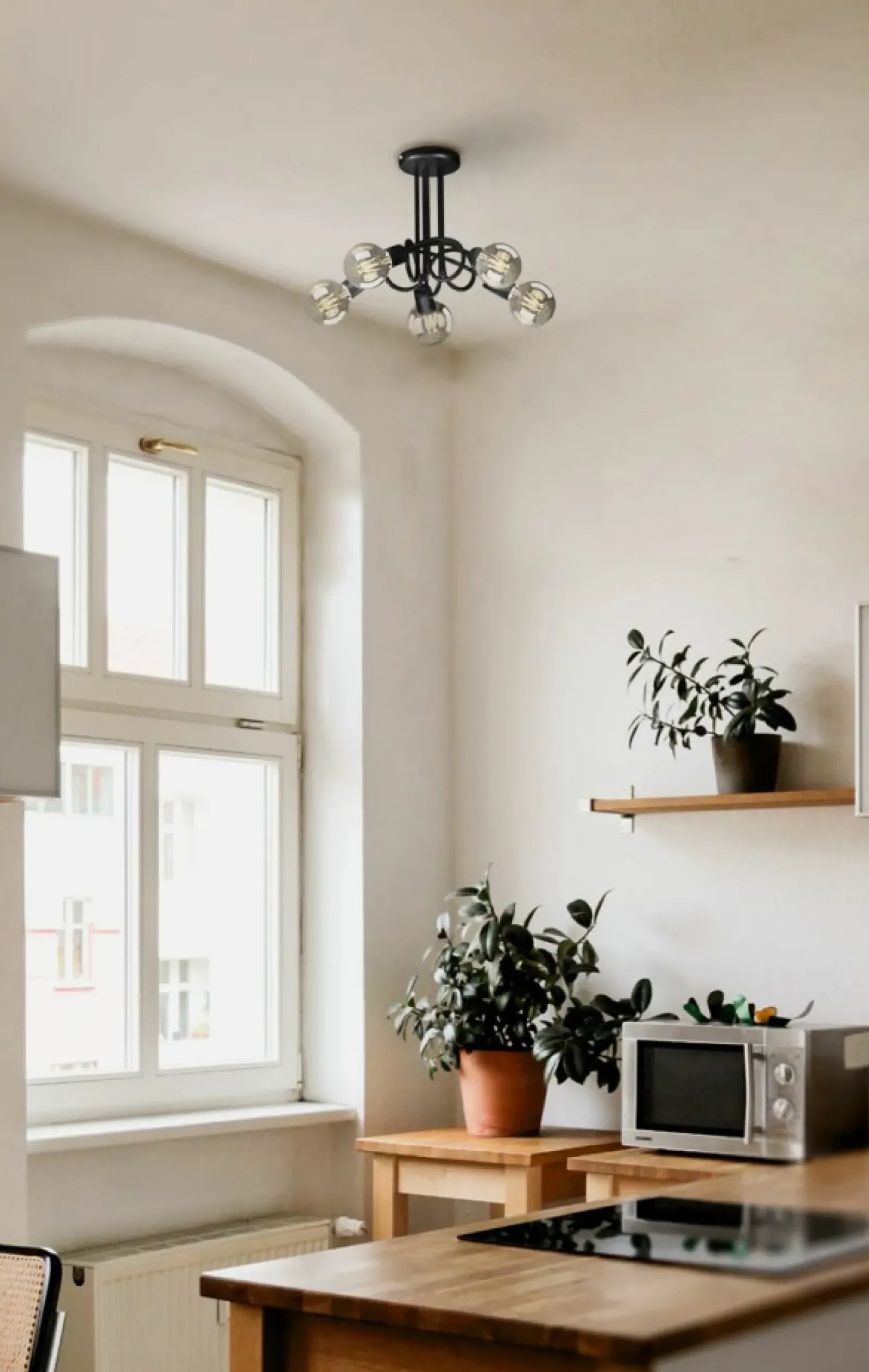 Sklep Kaja Pięcioramienna, loftowa lampa sufitowa K-3621 DEZE | Kaja Oświetlenie czarny Sale