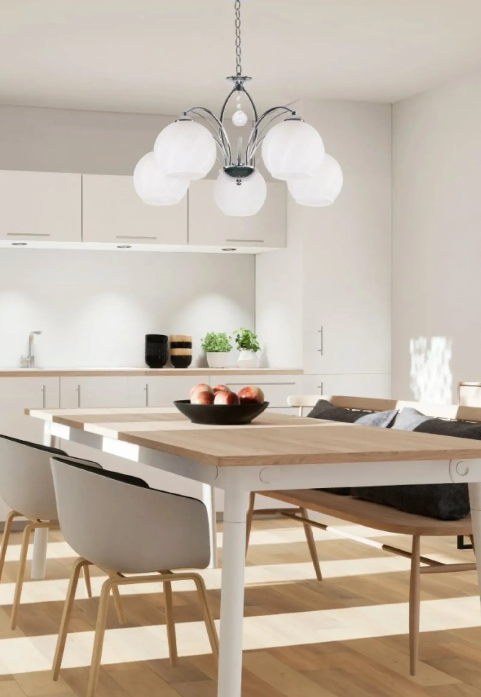 Sklep Kaja Pięcioramienny, elegancki żyrandol do salonu 35-79237 z serii ALYSON chromowy Cheap