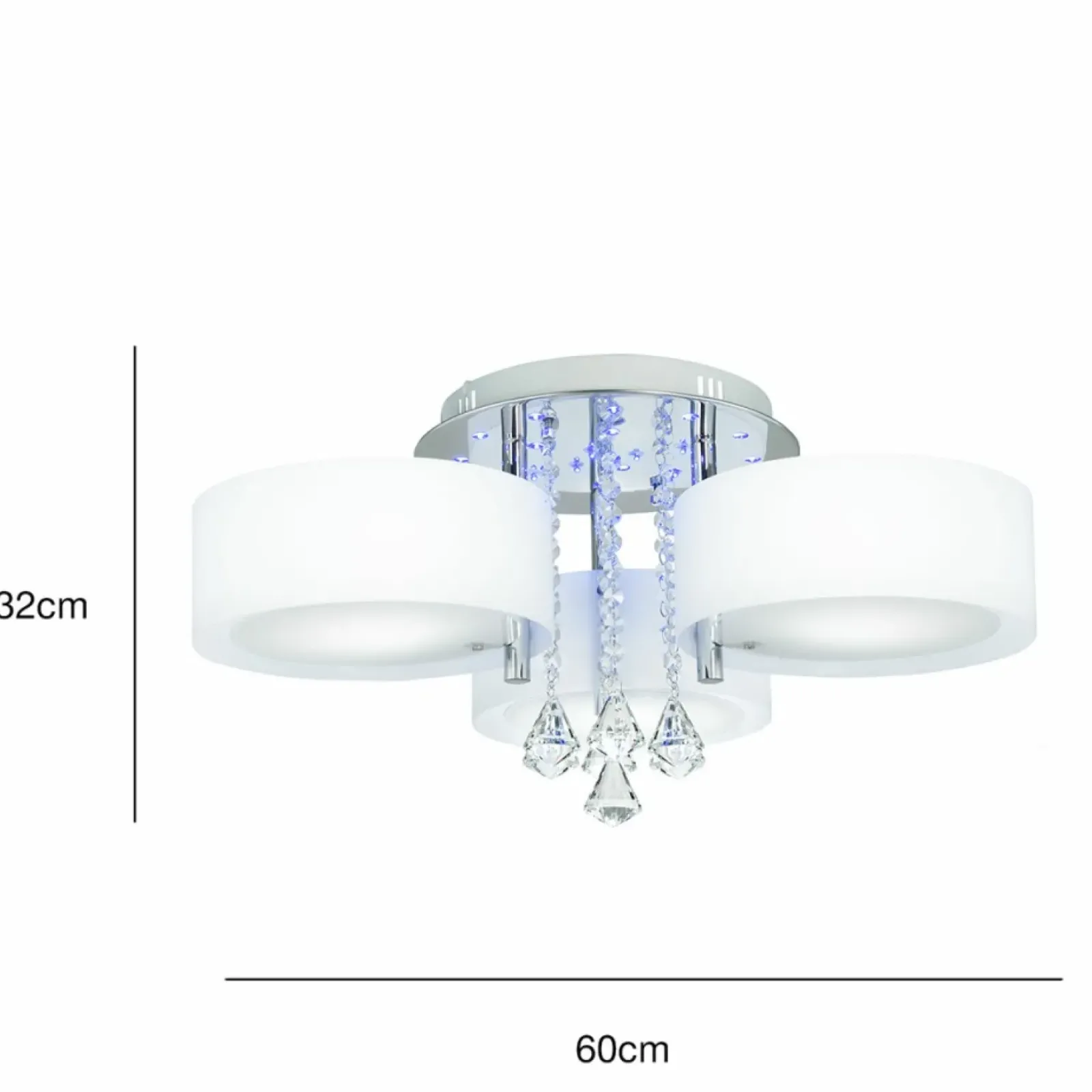 Sklep Kaja Piękna lampa sufitowa z funkcją sleep DRS8006/3 8C | Kaja Oświetlenie chrom New