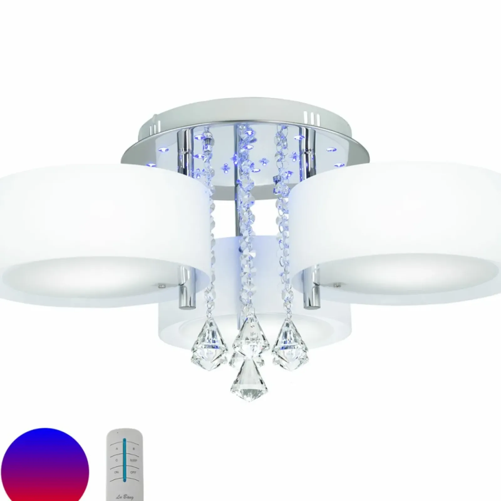 Sklep Kaja Piękna lampa sufitowa z funkcją sleep DRS8006/3 8C | Kaja Oświetlenie chrom New