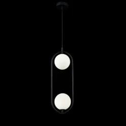 Sklep Kaja Pionowa lampa wisząca z kulami MOD013PL-02B RING | Kaja Oświetlenie czarny Best