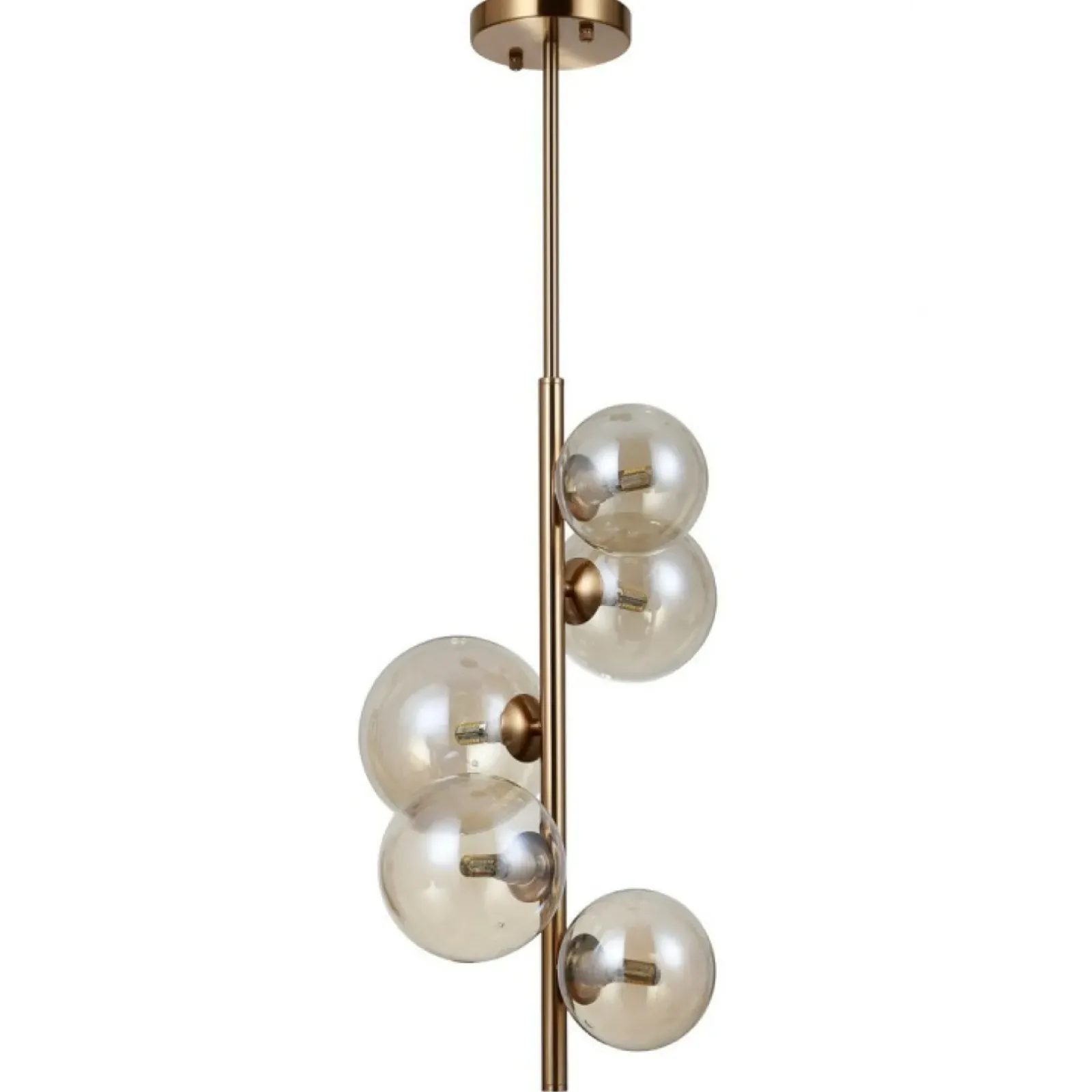 Sklep Kaja Pionowa, złota, ozdobna lampa wisząca PND-406007-V5-HBR - CANELLO Shop