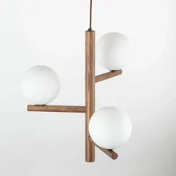 Sklep Kaja Pionowy, drewniany zwis TK 10271 ESTERA WOOD ORZECH | Kaja Oświetlenie New