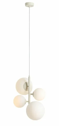 Sklep Kaja Pionowy, kremowy zwis z białymi kloszami 1091L9 BLOOM | Kaja Zadzwońporabattel.783200183(8-16)/mailsklep@kaja.com.pl Fashion