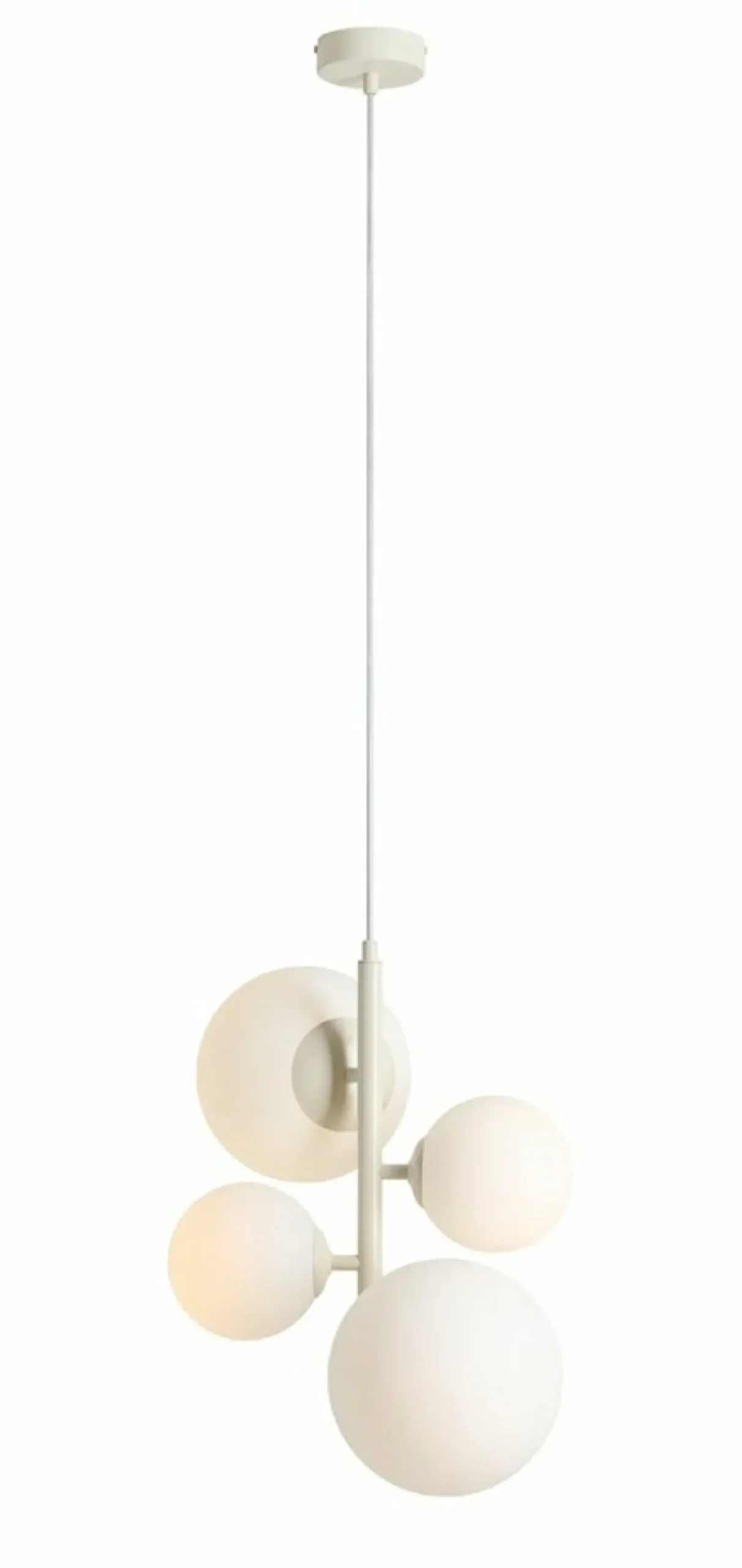 Sklep Kaja Pionowy, kremowy zwis z białymi kloszami 1091L9 BLOOM | Kaja Zadzwońporabattel.783200183(8-16)/mailsklep@kaja.com.pl Fashion