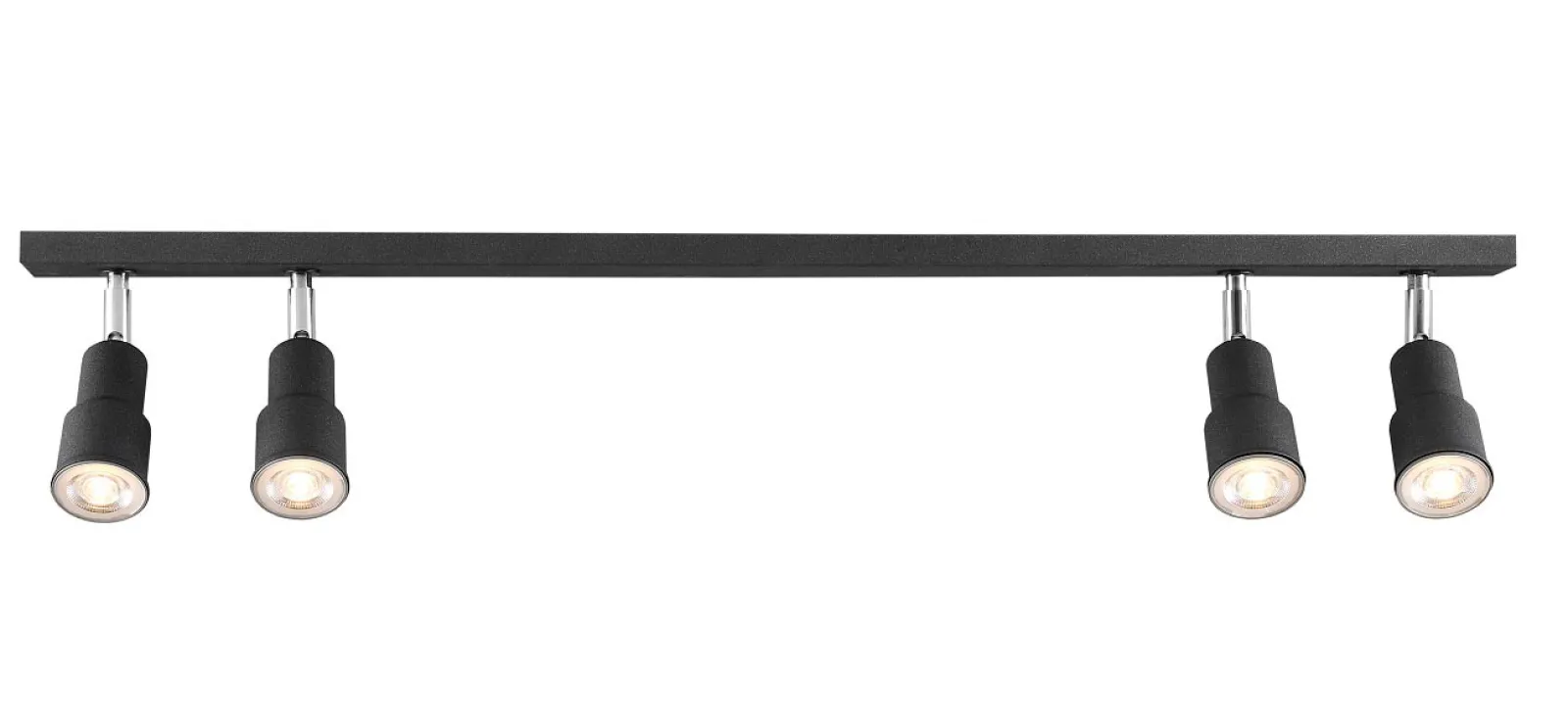 Sklep Kaja Plafon czarny z reflektorami 985PL/L1 4-PŁ ASPO BLACK | Kaja* Plafony Nowoczesne