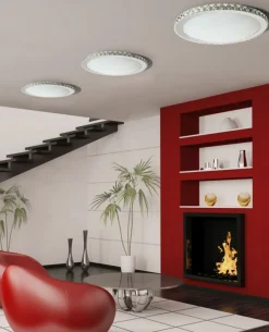 Sklep Kaja Plafon LED z kryształowym brzegiem ⌀38cm AZ1592 GALLANT | Kaja* Lampy Led|Plafony Klasyczne