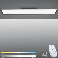 Sklep Kaja Plafon LED z regulacją światła przez pilot 16533-18-O z serii FLAT czarny Sale