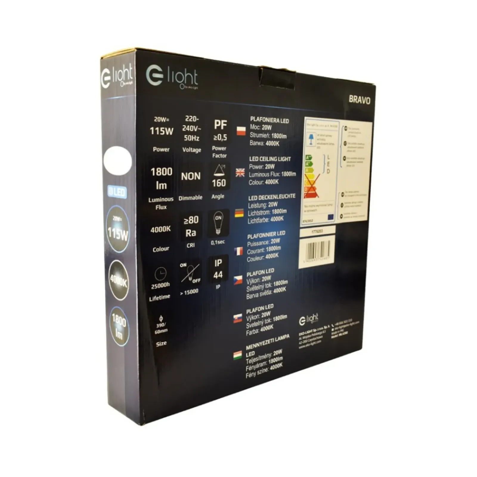 Sklep Kaja Plafon LED ze srebrną ramką LED ⌀39cm 4000K ML4268 BRAVO | Kaja* Lampy Led|Plafony Klasyczne