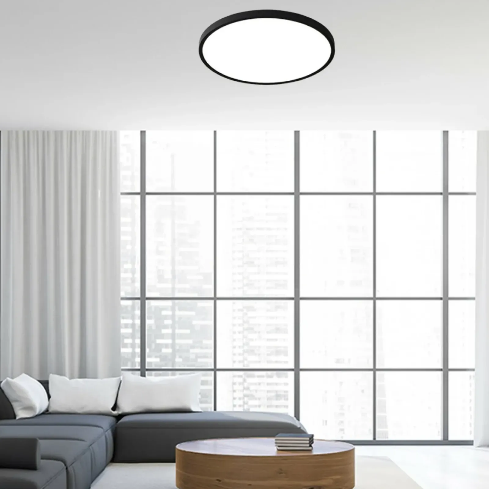 Sklep Kaja Plafon LED ze zmienną barwą ⌀30cm LP-2505/1C-30 BK CALIFORNIA | Kaja* Lampy Led|Plafony Nowoczesne
