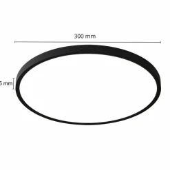 Sklep Kaja Plafon LED ze zmienną barwą ⌀30cm LP-2505/1C-30 BK CALIFORNIA | Kaja* Lampy Led|Plafony Nowoczesne