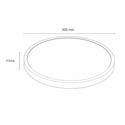 Sklep Kaja Plafon LED ze zmienną barwą ⌀30cm LP-2505/1C-30 BK CALIFORNIA | Kaja* Lampy Led|Plafony Nowoczesne