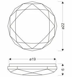 Sklep Kaja Plafon natynkowy LED 4000K ⌀22cm 12-28853 BALDO | Kaja Oświetlenie* Lampy Led|Plafony Klasyczne