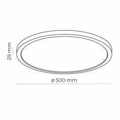 Sklep Kaja Plafon w kolorze czarno-białym, średnica 50cm IP54 TK 6905 z serii AQUA* Plafony Nowoczesne|Lampy Led