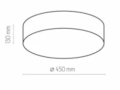 Sklep Kaja Plafon z beżowym, okrągłym abażurem ⌀38cm TK 4430 RONDO | Kaja Sale