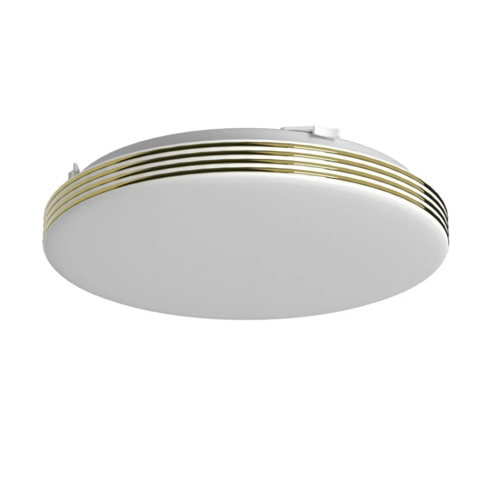 Sklep Kaja Plafon z dekoracyjnymi paskami w złotym kolorze ML0250 z serii BEVER | Kaja Oświ* Lampy Led|Plafony Nowoczesne