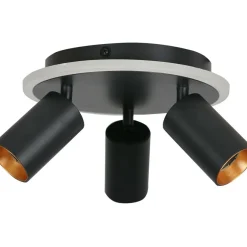 Sklep Kaja Plafon z ledem i trzema reflektorami LP-0612/3C ROUND BK PARMA | Kaja* Lampy Led|Plafony Nowoczesne