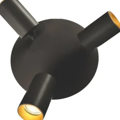 Sklep Kaja Plafon z ledem i trzema reflektorami LP-0612/3C ROUND BK PARMA | Kaja* Lampy Led|Plafony Nowoczesne