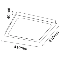 Sklep Kaja Plafon ze światłem LED 41x41cm 3000K ANT 1054 HIKA | Kaja Oświetlenie* Plafony Klasyczne|Plafony Nowoczesne