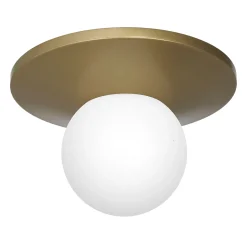 Sklep Kaja Plafon ze złotą podstawą i białym kloszem LX 3139 z serii TALLER* Plafony Klasyczne