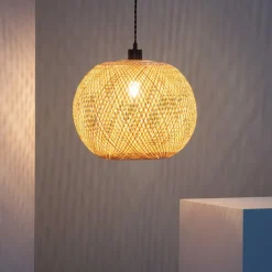 Sklep Kaja Pleciona lampa do pokoju dziecięcego ABR-NLW28-BH-E27 BOHO | Kaja brązowy Best