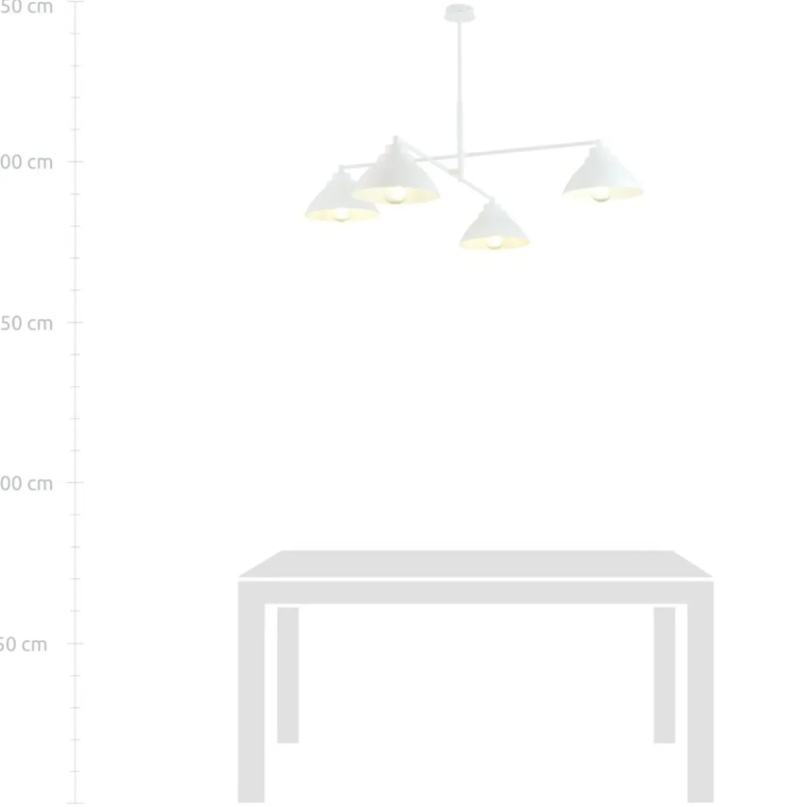 Sklep Kaja Poczwórna, biała lampa na 4 żarówki E27 1212/4 z serii MAVERICK | Kaja biały Online