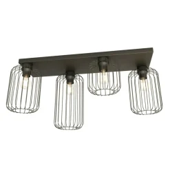 Sklep Kaja Poczwórna lampa sufitowa do salonu 1367/4 z serii BARN czarny Flash Sale