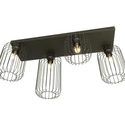 Sklep Kaja Poczwórna lampa sufitowa do salonu 1367/4 z serii BARN czarny Flash Sale