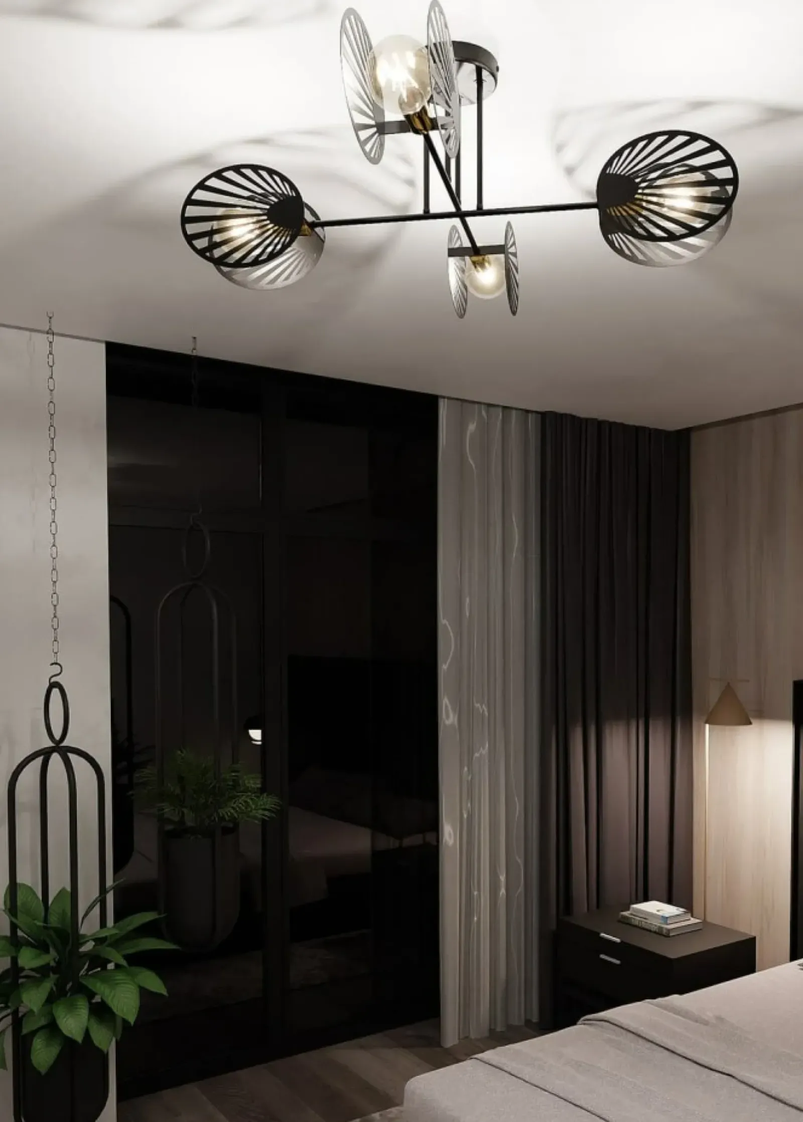 Sklep Kaja Poczwórna lampa sufitowa w kolorze m 1181/4 z serii TALIA | Kaja czarny Discount