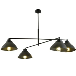 Sklep Kaja Poczwórna lampa wisząca z metalowymi kloszami 1211/4 z serii MAVERICK czarny Shop