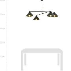 Sklep Kaja Poczwórna lampa wisząca z metalowymi kloszami 1211/4 z serii MAVERICK czarny Shop