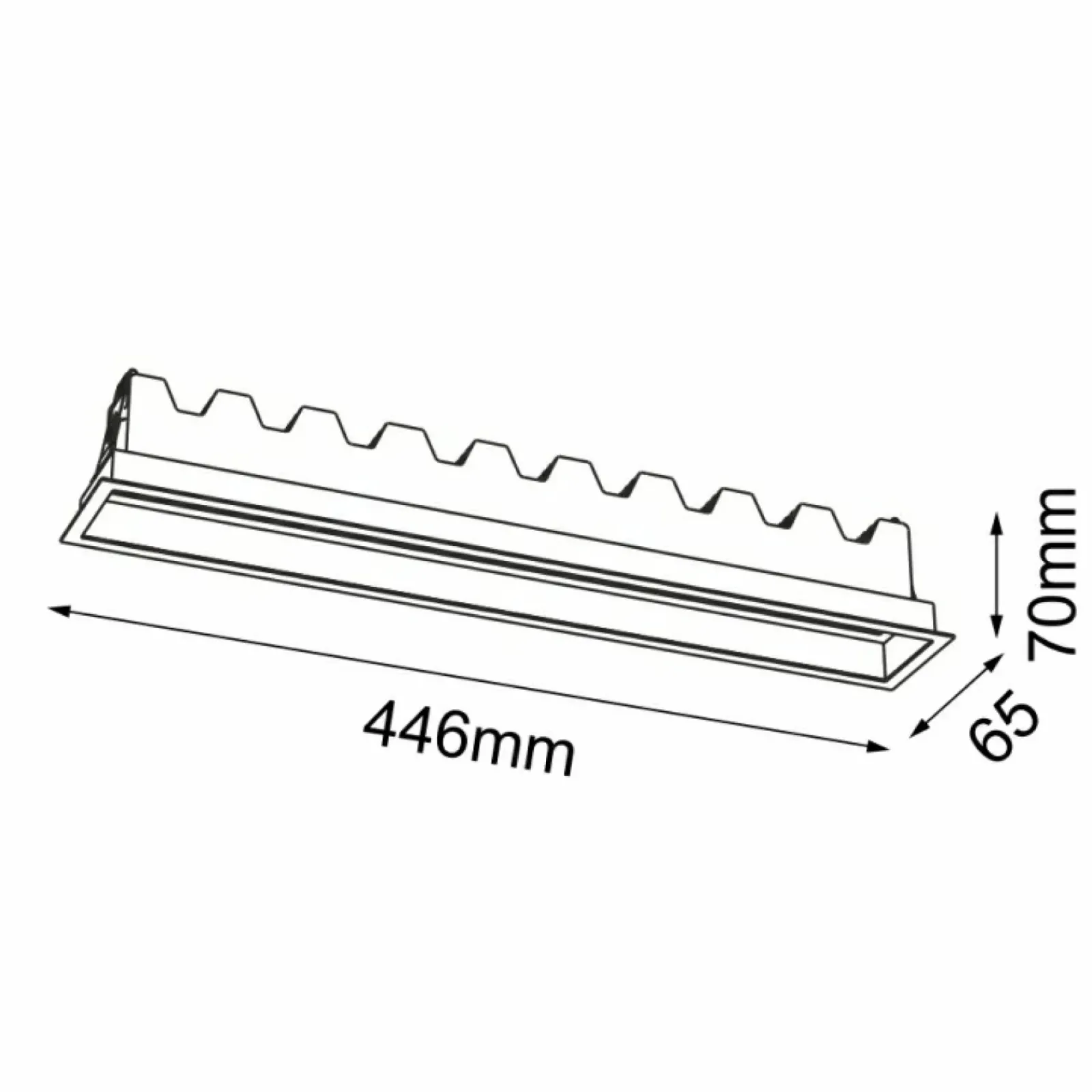 Sklep Kaja Podtynkowa, długa lampa LED 30W 4000K ANT 3055 A-GLARE | Kaja* Lampy Led|Oprawy Podtynkowe