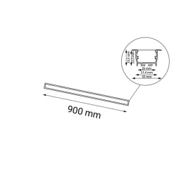Sklep Kaja Podtynkowa lampa LED do kuchni 90cm 3000K ANT 1824 HIATE | Kaja* Lampy Led|Oprawy Podtynkowe