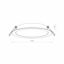 Sklep Kaja Podtynkowa lampa LED do kuchni ⌀17cm 4000K 10541 MYKONOS LED | Kaja* Lampy Led|Oprawy Podtynkowe