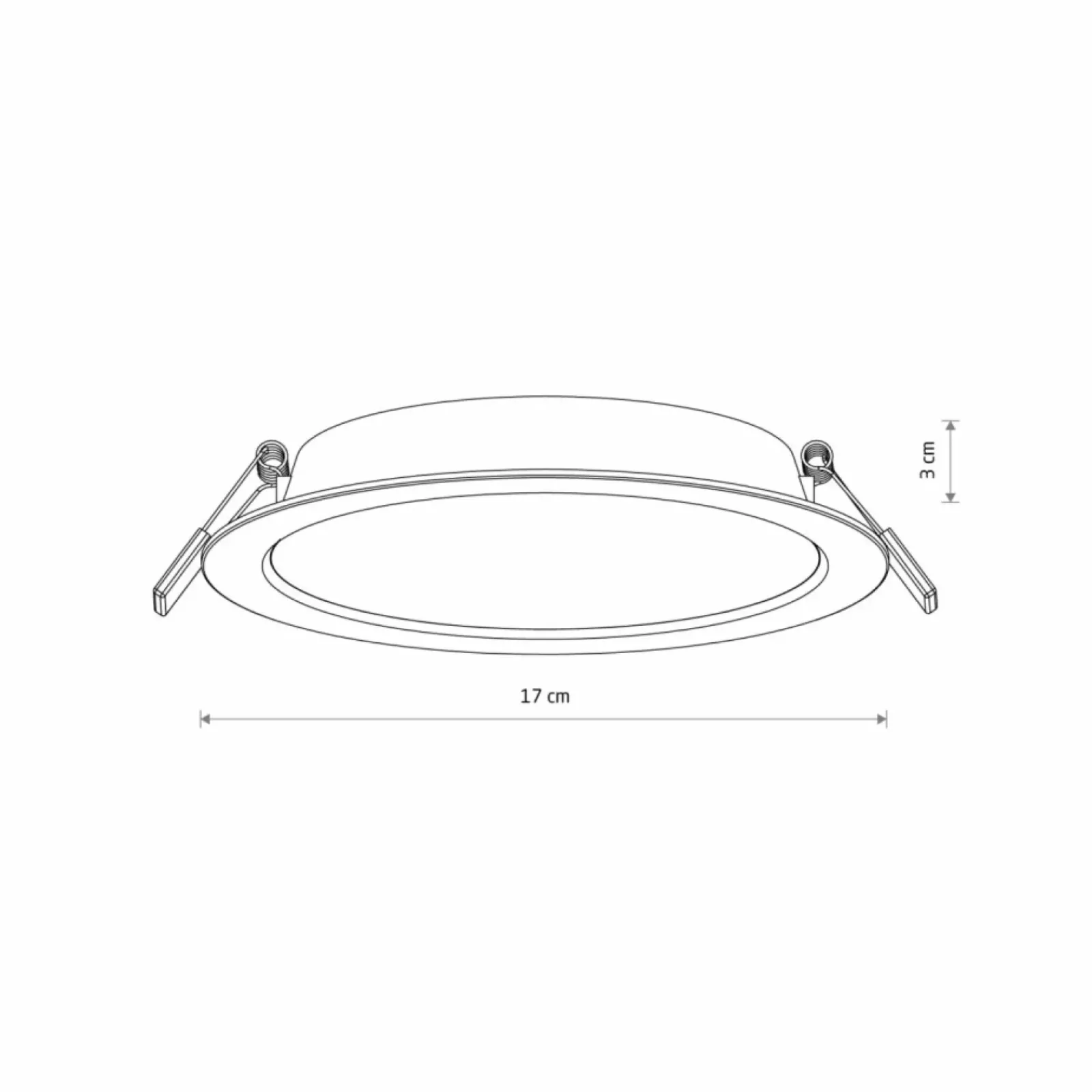 Sklep Kaja Podtynkowa lampa LED do kuchni ⌀17cm 4000K 10541 MYKONOS LED | Kaja* Lampy Led|Oprawy Podtynkowe