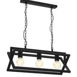 Sklep Kaja Podłużna, czarna lampa wisząca na trzy żarówki MLP8563 z serii ARNOLD | Kaja Ośw Clearance