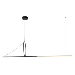 Sklep Kaja Podłużna lampa wisząca, neutralny LED o mocy 12W K-8188 z serii MONA | Kaja Oświ czarny Flash Sale