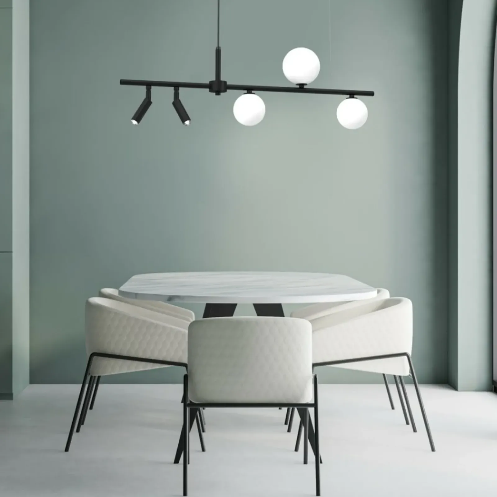 Sklep Kaja Podłużna, modernistyczna lampa wisząca MLP8408 z serii SIRIO | Kaja Oświetlenie Discount