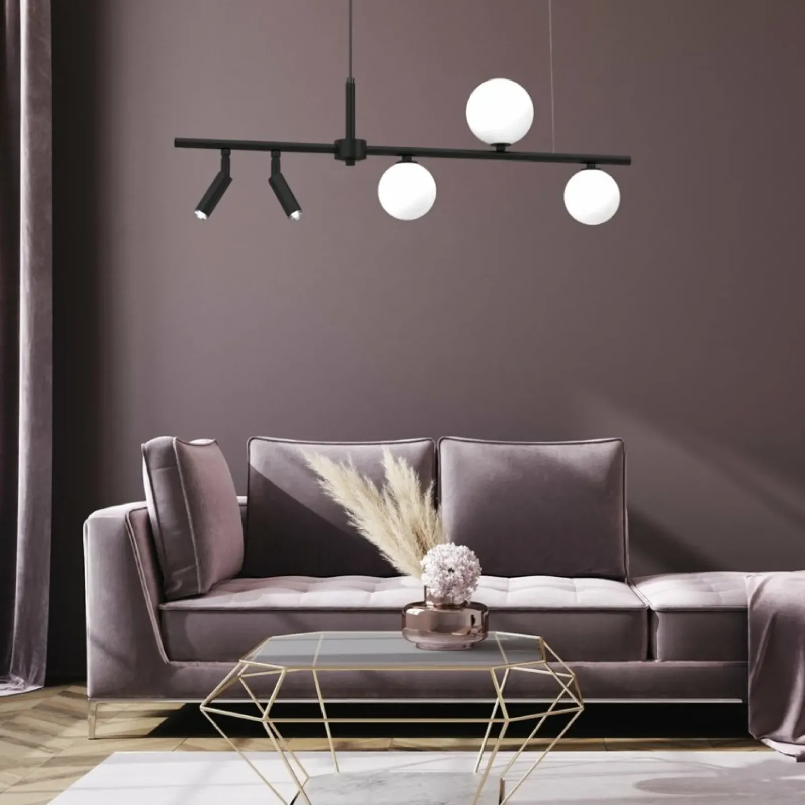 Sklep Kaja Podłużna, modernistyczna lampa wisząca MLP8408 z serii SIRIO | Kaja Oświetlenie Discount