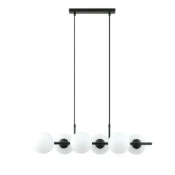 Sklep Kaja Podłużna, ozdobna lampa nad stół z 6 kloszami 1205/6 z serii RORY czarny Best Sale