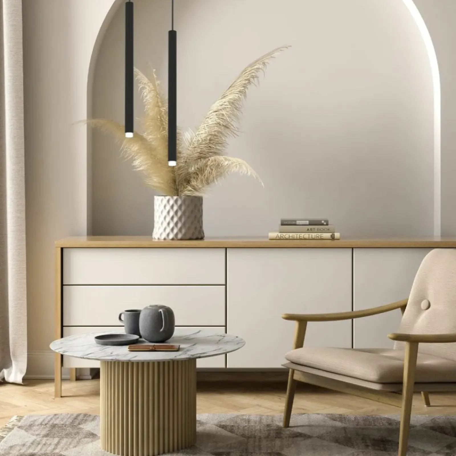 Sklep Kaja Podłużna tuba, pojedyncza lampa wisząca MLP8838 z serii MONZA | Kaja Oświetlenie Cheap