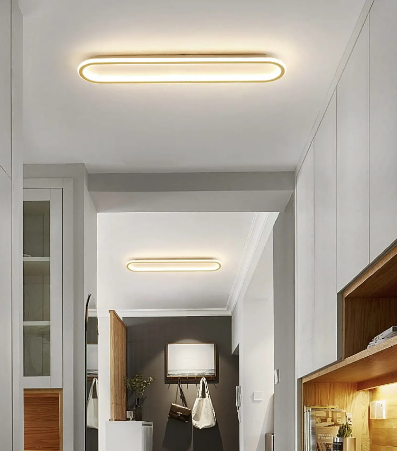 Sklep Kaja Podłużny, obły plafon do salonu ABR-PLKO-25W-40CM-CCT CERCHIO | Kaja* Plafony Nowoczesne|Lampy Led