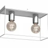 Sklep Kaja Podwójna, biało-srebrna lampa sufitowa LX 4352 HOMEN | Kaja Discount