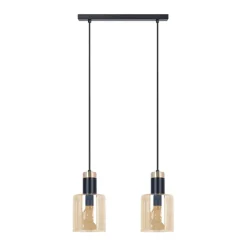 Sklep Kaja Podwójna, bursztynowa lampa wisząca na listwieK-5256 z serii ALTO New