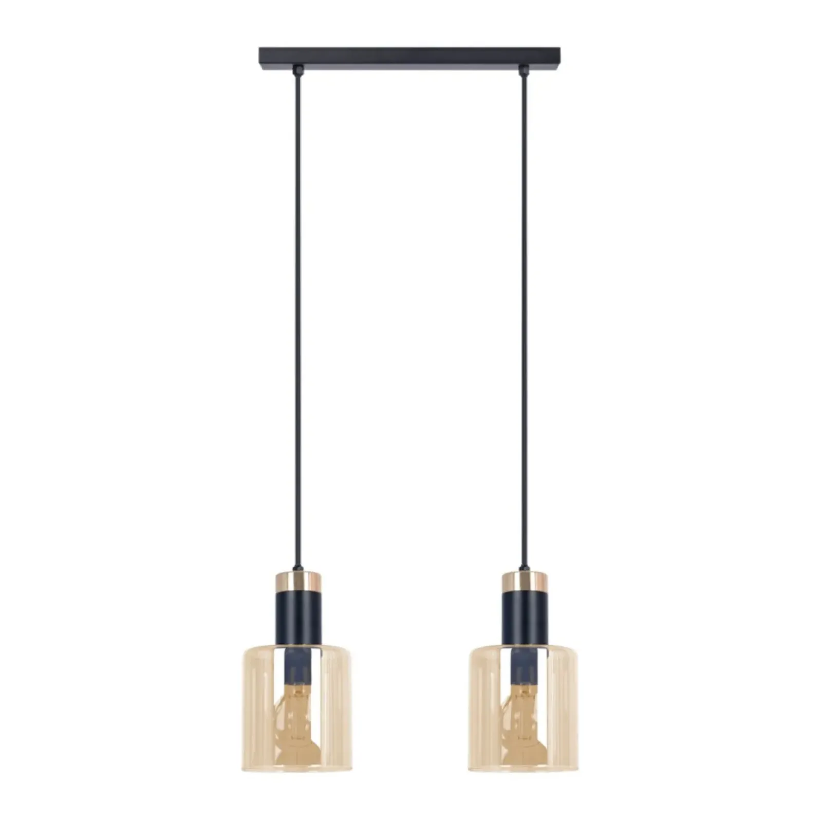Sklep Kaja Podwójna, bursztynowa lampa wisząca na listwieK-5256 z serii ALTO New