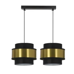 Sklep Kaja Podwójna lampa wisząca, czarno-złota 32-17925 z serii PRESTIGE | Kaja Flash Sale